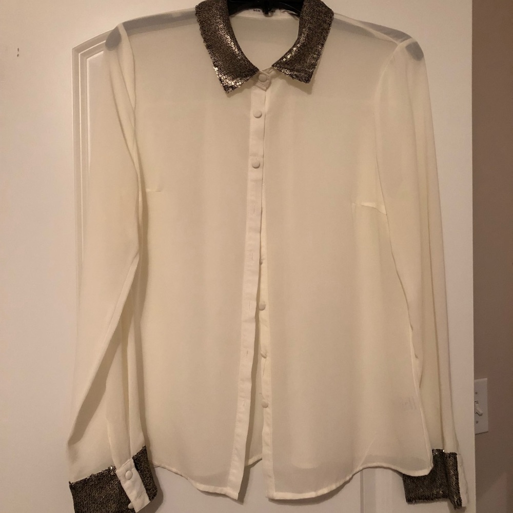 Boutique cream button down
